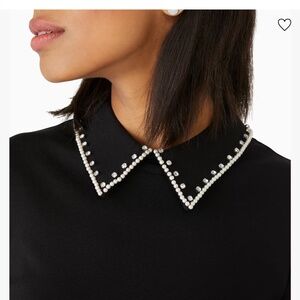 Kate spade embellished collar ponte knit dress